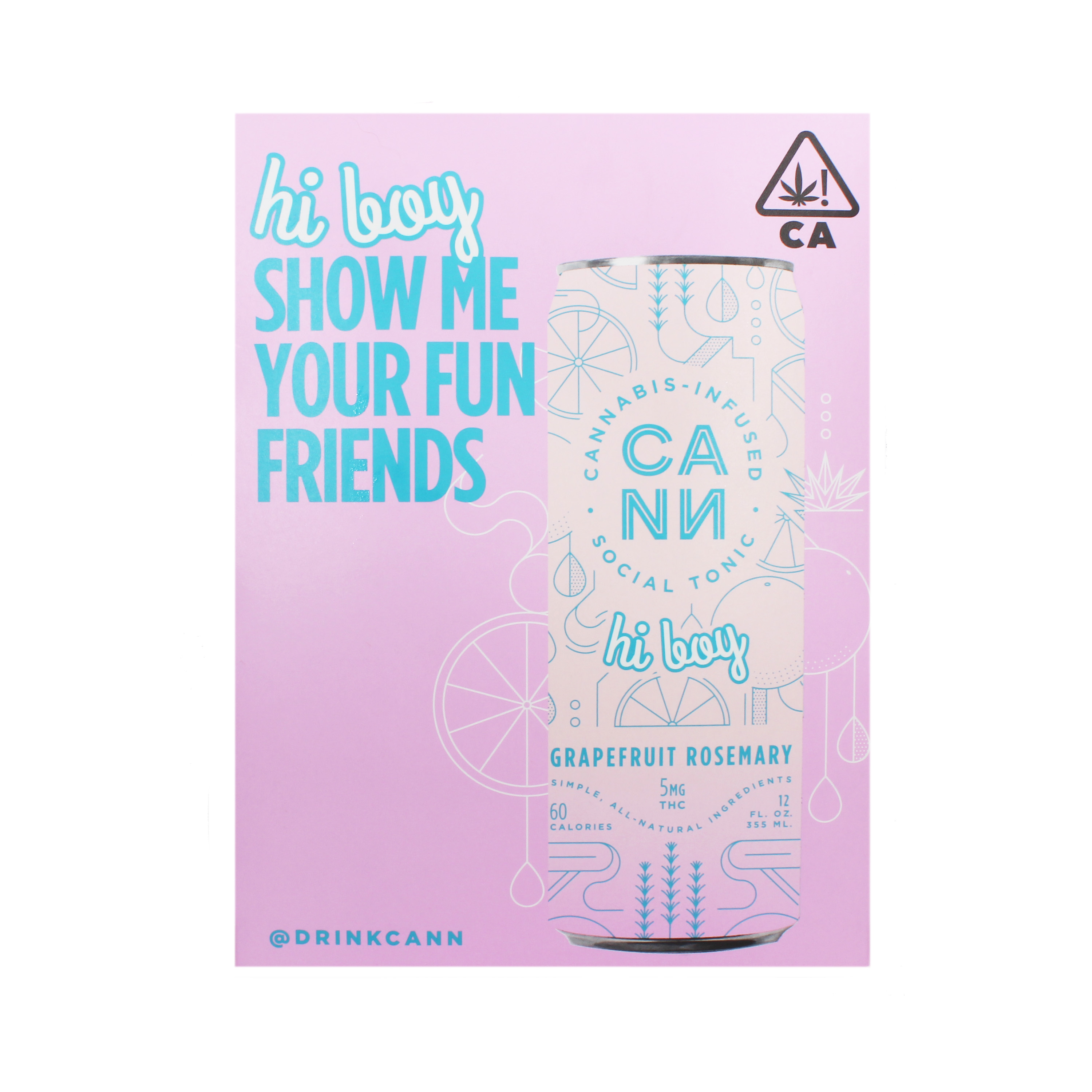 GRAPEFRUIT ROSEMARY HI-BOYS [4PK] SOCIAL TONICS